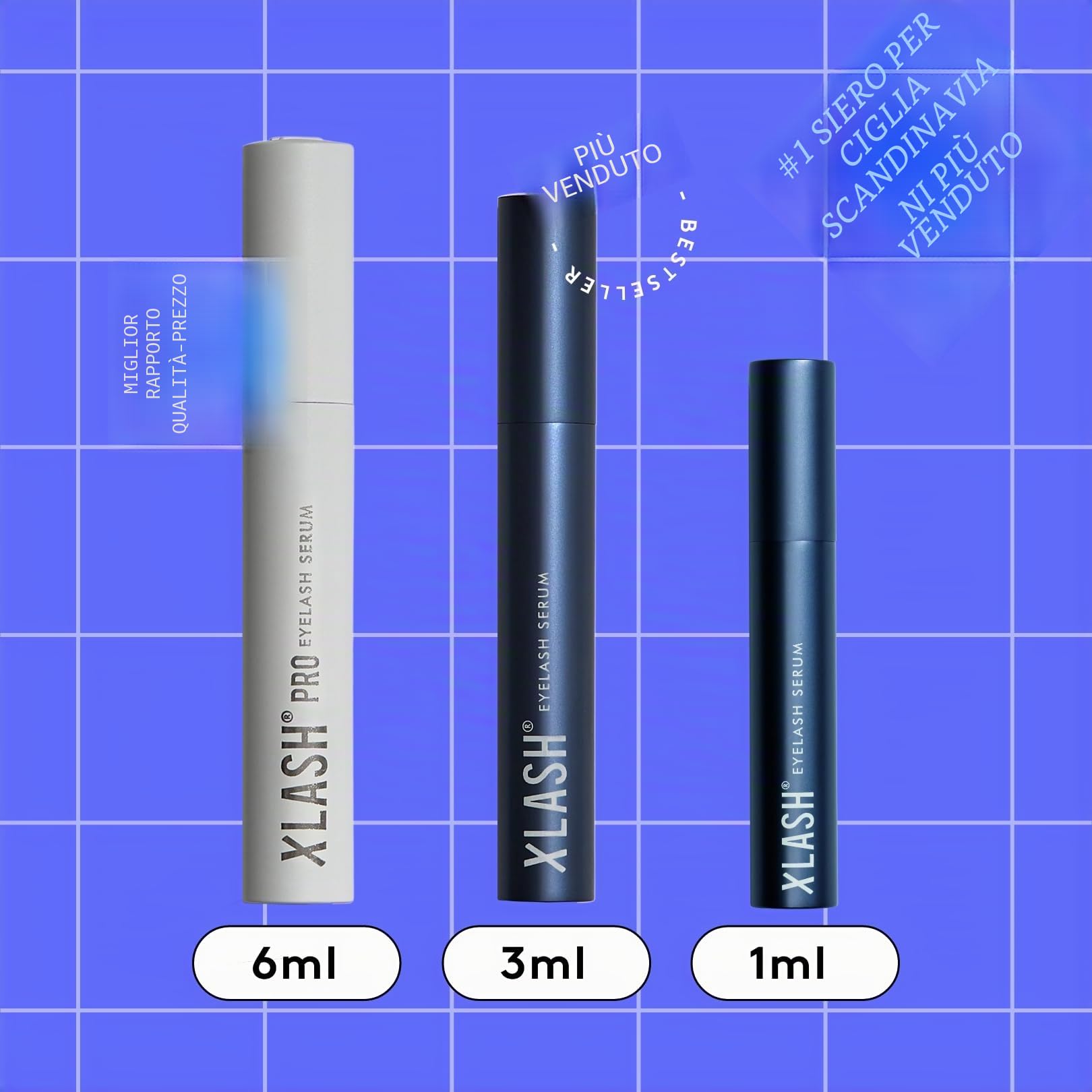 Xlash Eyelash Siero 3Ml per la beauty routine quotidiana, per trattamento mirato e luminosità, 3ml
