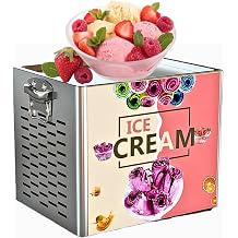 Ice Cream Rolls Machine with 2 Shovels, 330W Desktop 30s Fast Cooling Instant DIY Maker for Commercial Business Places