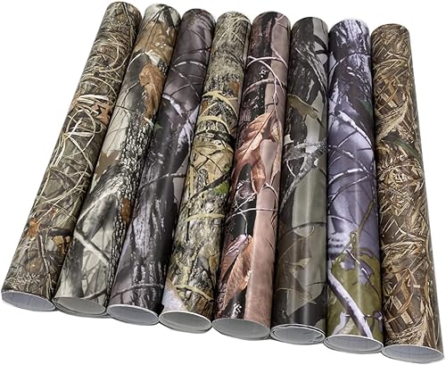 Miniatura 7 de ECYC Película de vinilo autoadhesiva de camuflaje de 11.81 x 59.84 pulgadas, autoadhesiva, despegar y pegar, calcomanías de camuflaje natural para