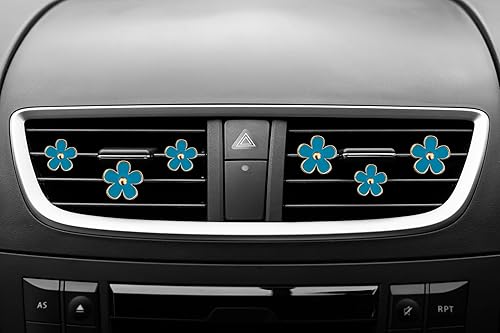 Miniatura 18 de Clips para salidas de aire - 6 piezas de decoración de margaritas para automóvil para salidas de aire y aire acondicionado - Accesorios de Púrpura,