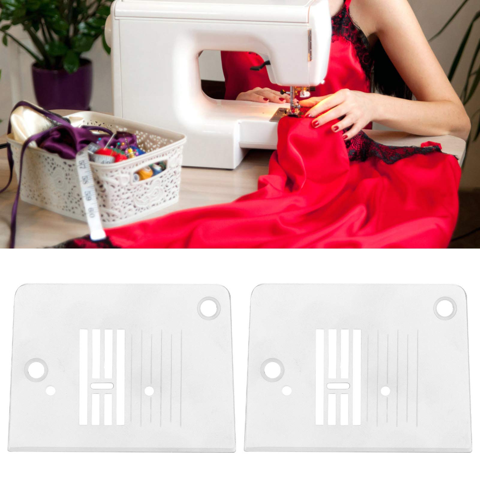 Placa De Aguja De Repuesto Para Máquina De Coser Singer - Compatible Con Modelos 1408 Y 2250 | 2 Piezas De Hierro, Fácil Instalación