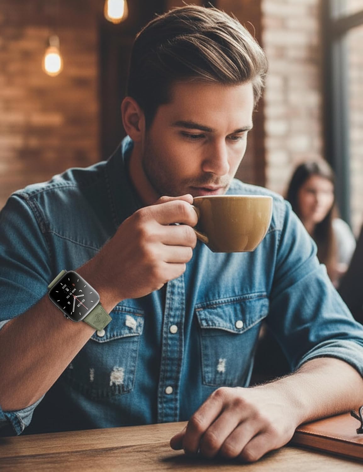 Genuine Leather Watch Band Compatible with Apple Watch Bands 42mm 44mm 45mm 46mm 49mm, Dressy Strap Magnetic Buckle for Women Men iWatch Ultra SE Series 10/9/8/7/6/5/4/3/2/1 - Image 8