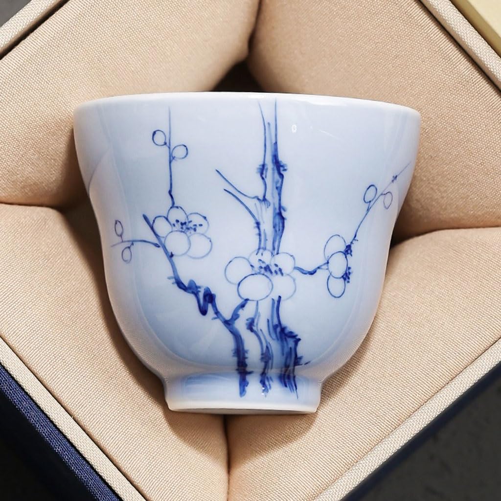 Filiżanki Matcha Ręcznie Malowana Śliwka Kwiat Herbaty Kubek Host Kubek Domowy Ceramiczny Kubek Do Herbaty Kuchnia Wykwintny Osobisty Kubek Do Herbaty Zestaw Do Herbaty Kubek Zaparzacz