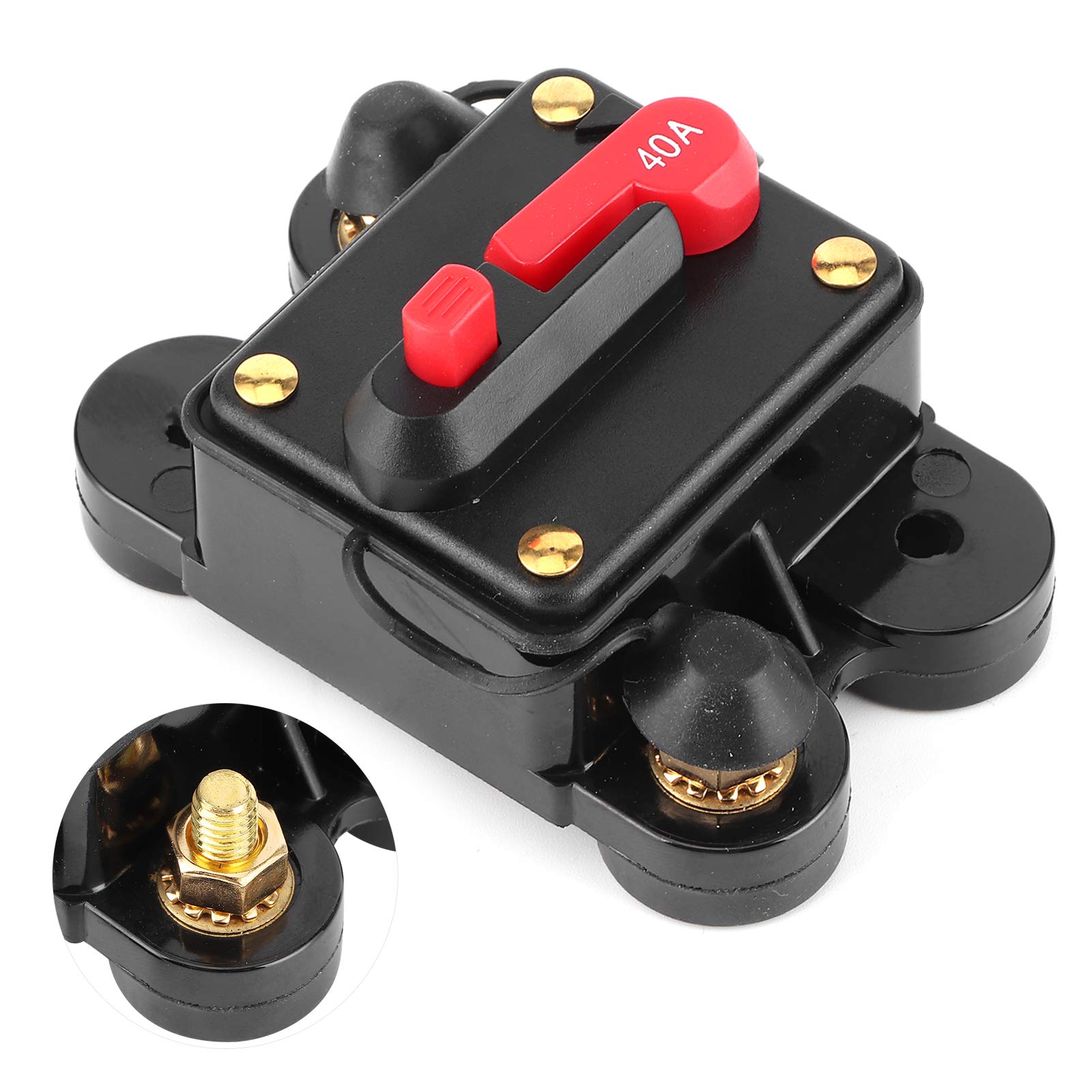 Przełącznik mocy, samochodowy system audio, automatyczny wyłącznik mocy 12 V-24 V DC, ochrona samochodu, łodzi, stereo (B(40A))