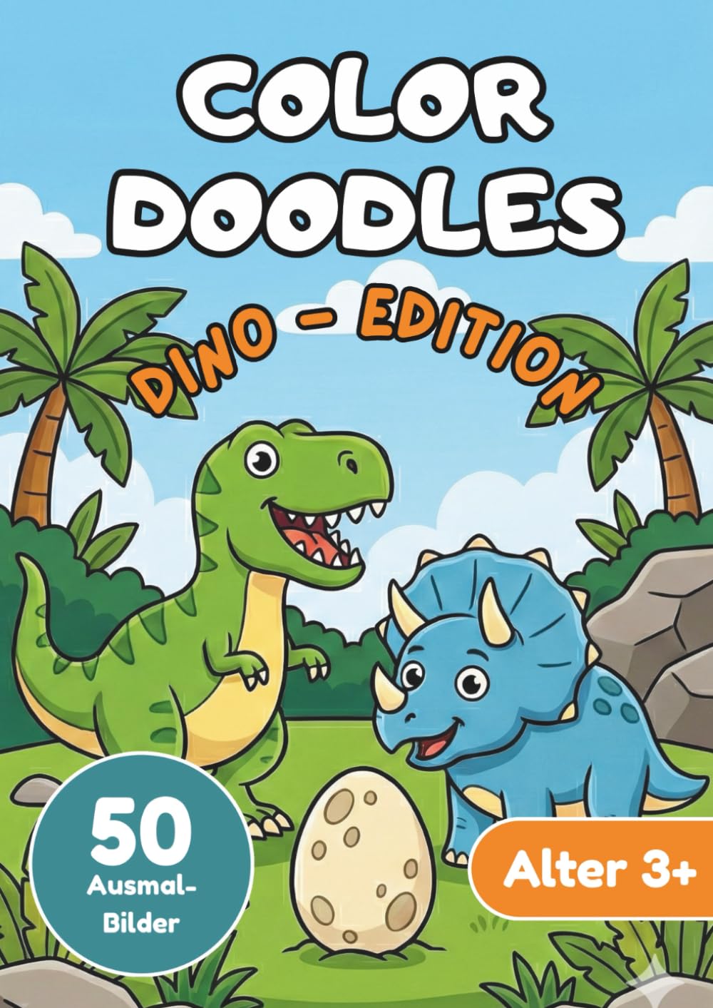 Color Doodles: Dino Edition (Color Doodles - Malbücher)