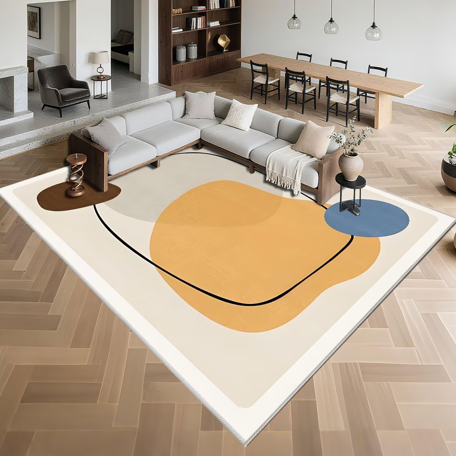 Tapis élégant facile à nettoyer pour en finir avec les taches de salon