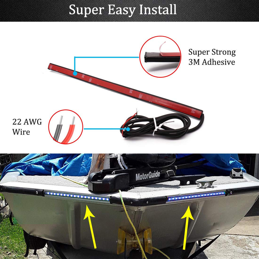 Botepon Navigation Lights For Boats Led, Boat Red and Green Bow Lights