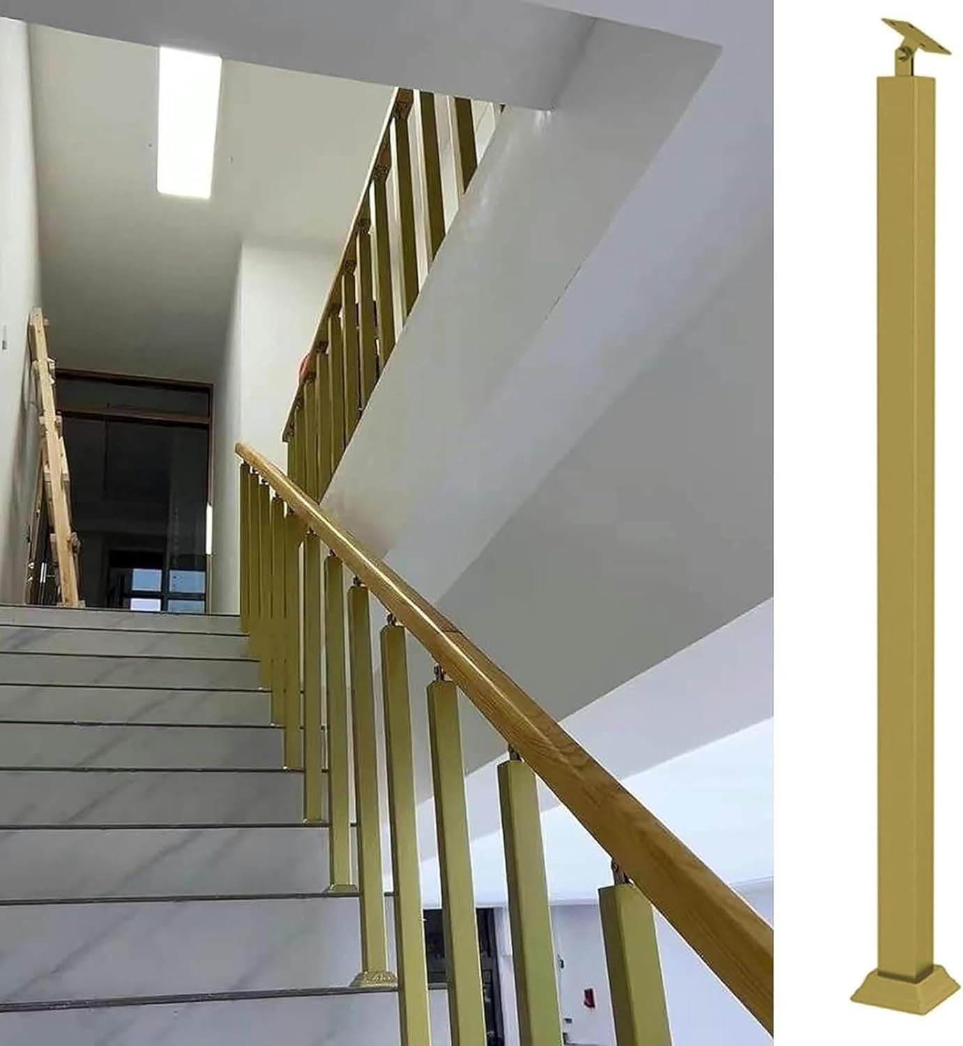 26 30 34 37 40 Inch Tall Stair Balusters Metal Spindles, Outdoor Deck Baluster Column Stair Railing Bar Post, for Attic Corridor Hotel Decorative-