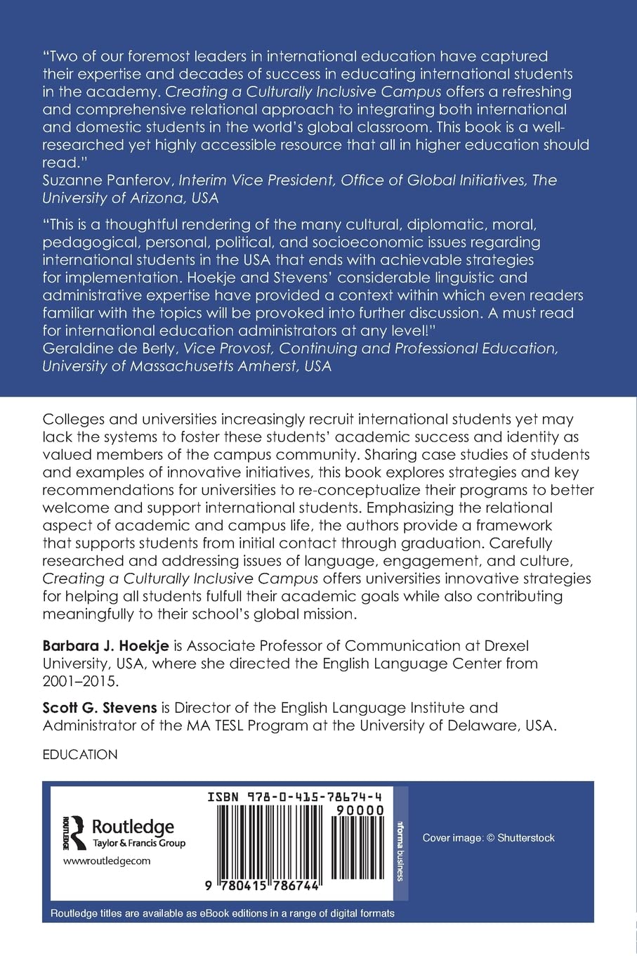 Creating a Culturally Inclusive Campus      1st Edition
