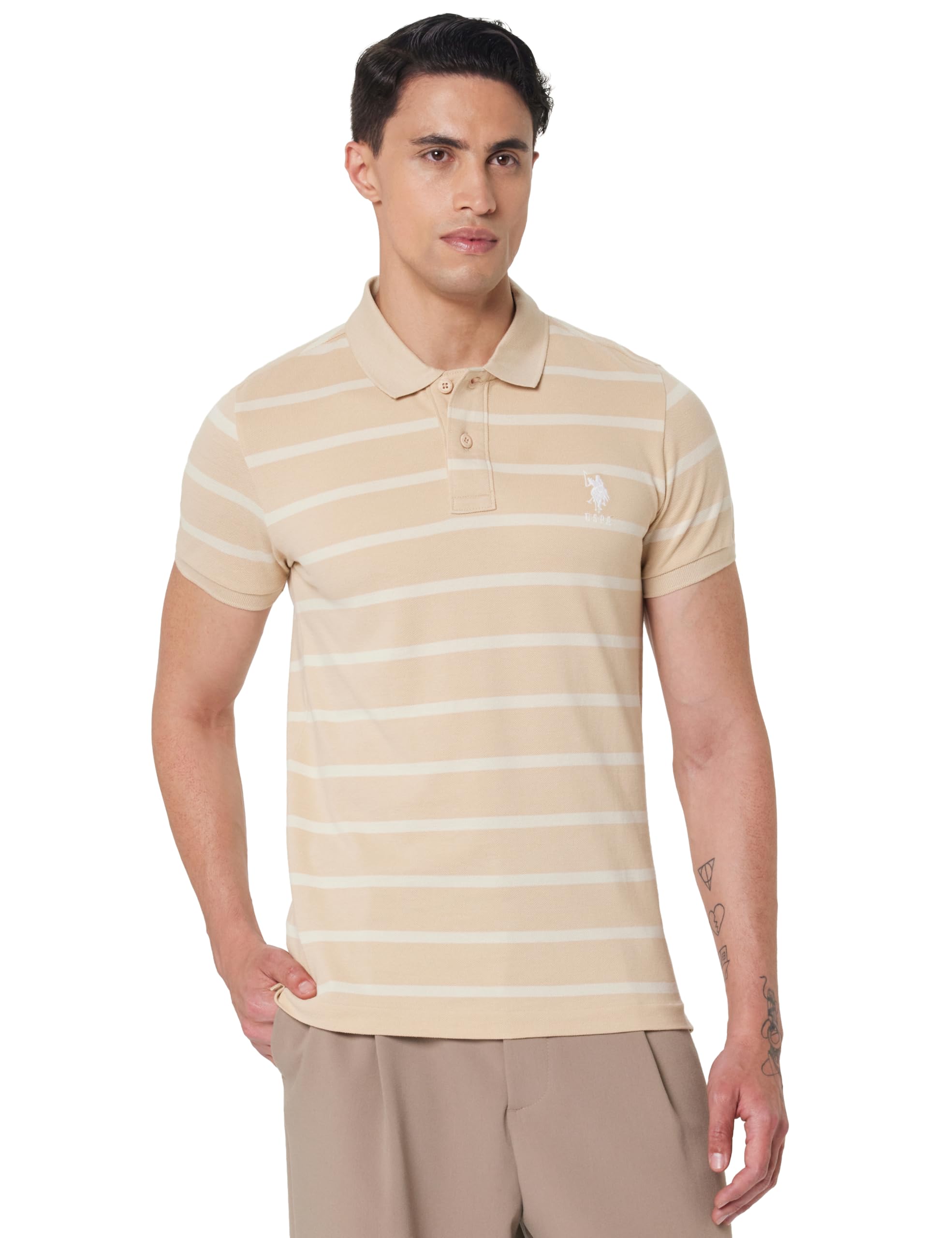 u.s. polo assn. Men's Striped Regular Fit Polo Shirt-picture-35