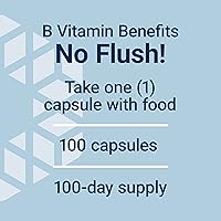 Vista 5 de Life Extension No Flush Niacin, B3 for Heart Health, Cholesterol & Energy Support, Non-GMO, Gluten-Free, 100 Capsules