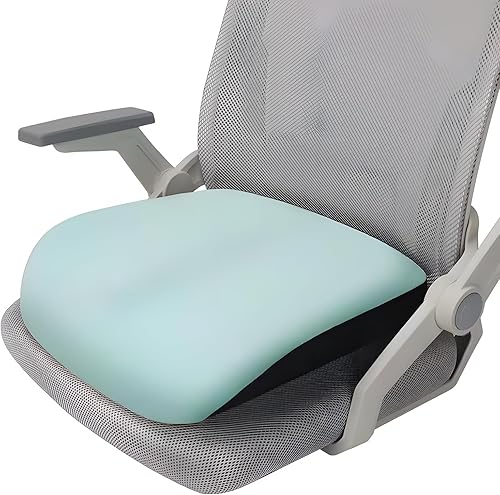 Miniatura 8 de Luyuca Cojín para silla de oficina, cojín de espuma viscoelástica de gel de alta calidad para conducir, jugar, asiento elevador, almohadilla