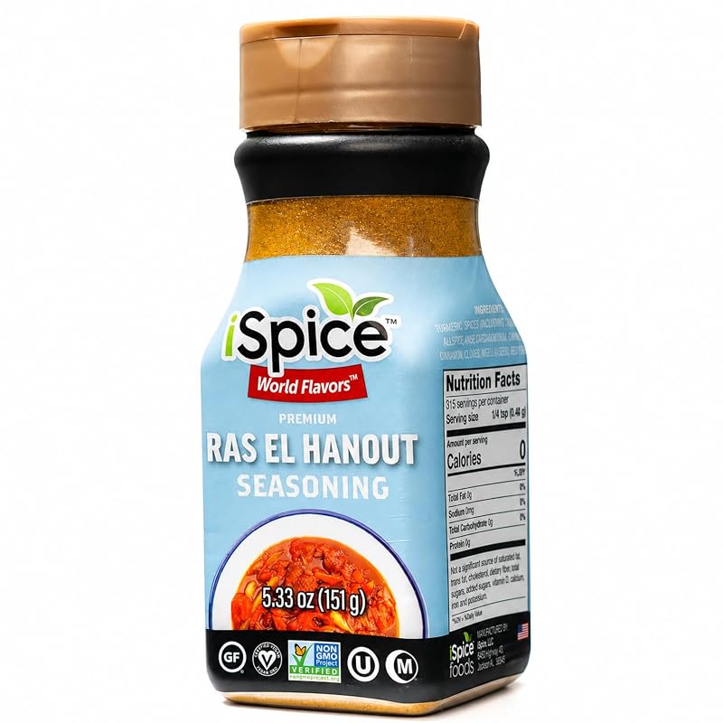 iSpice - Low-Sodium Sugar-Free Ras el Hanout Seasoning World Flavor Super Spice Blend | All Natural |