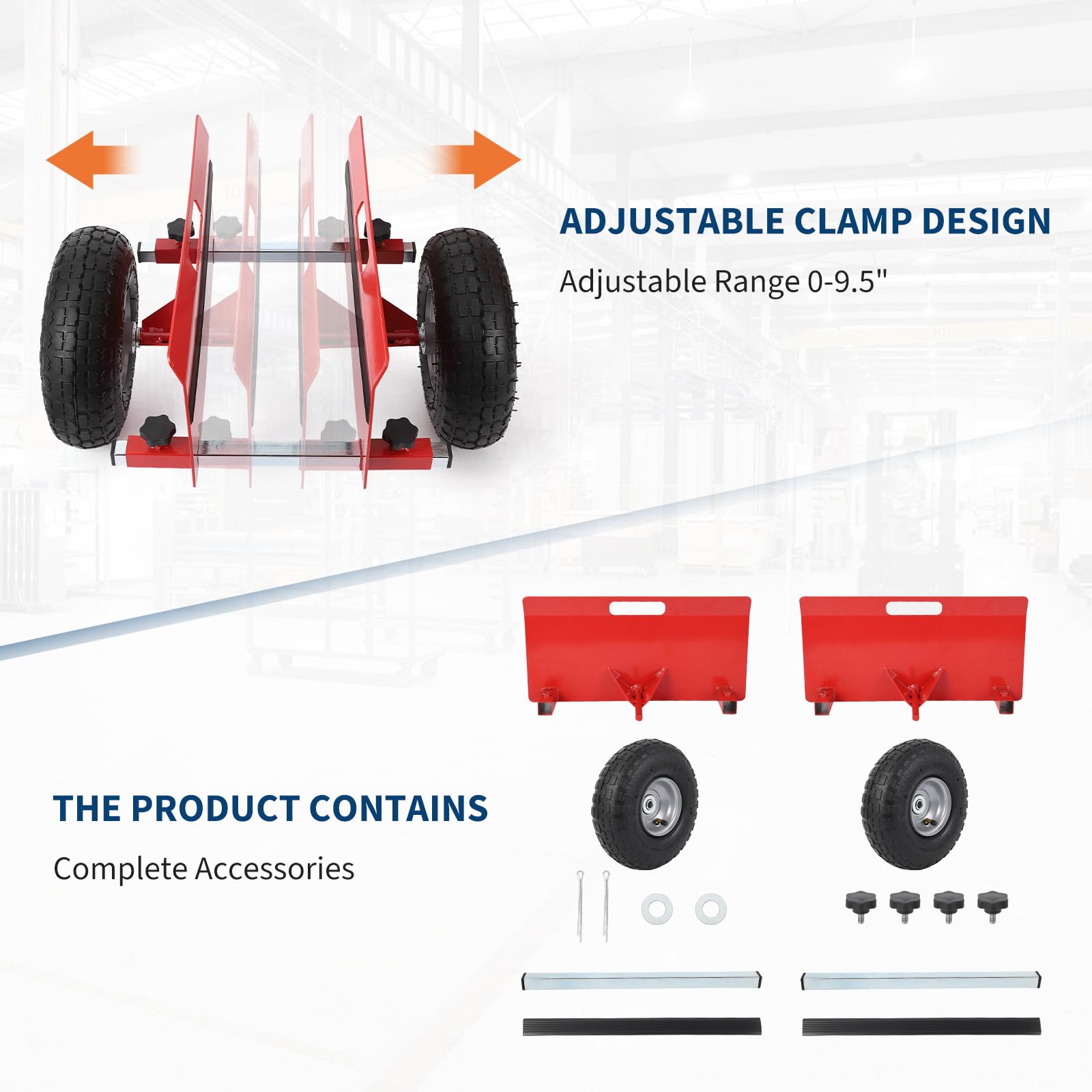 Carro de placas de carga pesada, capacidad de carga de 600 kg, placas ajustables Dolly con neumáticos de 10 pulgadas, carro de transporte de puertas para paneles, puertas, placas de madera, placas de