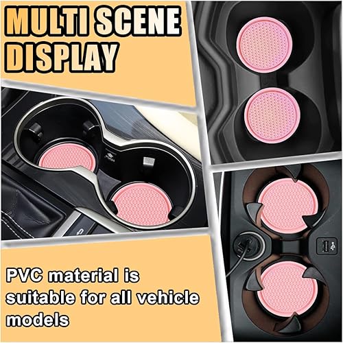 Miniatura 6 de 4 posavasos para automóvil, 2.7 pulgadas, diseño de panal de abeja, antideslizante, integrado en adornos, portavasos universal para la mayoría de
