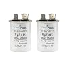 2 Pieces 6 uF Start Capacitor CBB65 450V 5060Hz Aluminum Shell for Air Conditioner