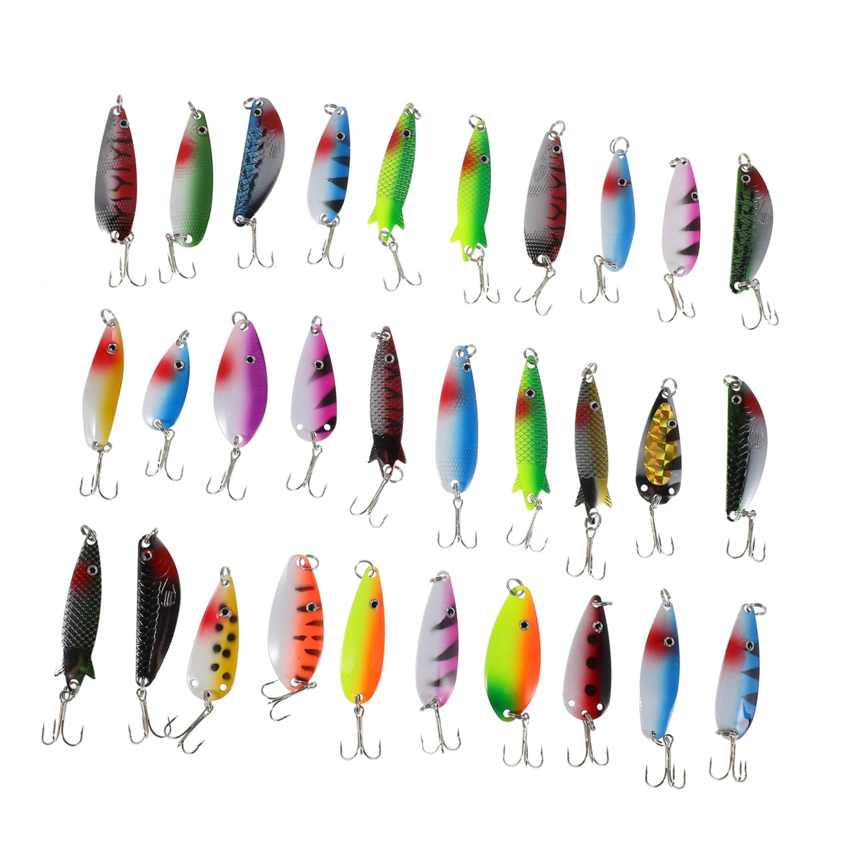 Toddmomy Señuelo de Pesca Realista 30 Piezas de Hierro con Forma de Pez