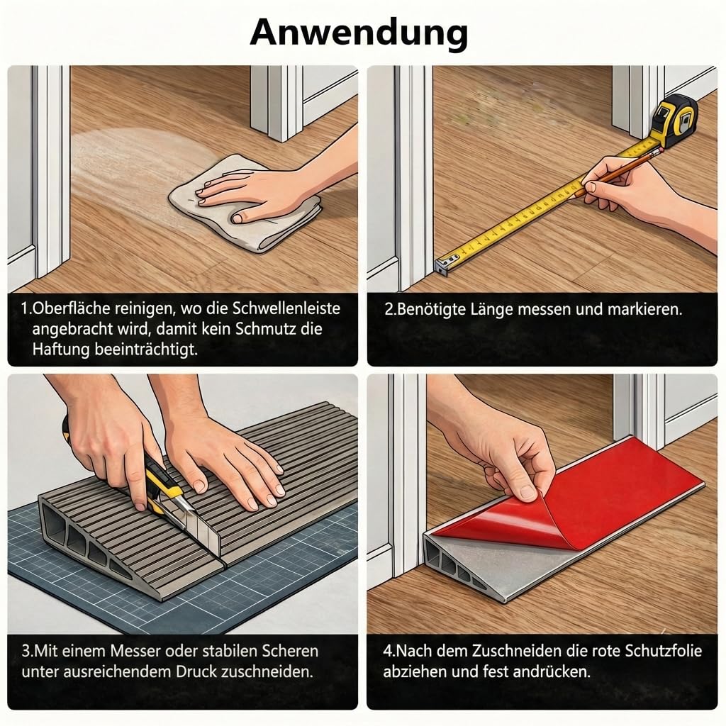 Türschwellenrampe Saugroboter, 100*10*2,5cm Rutschfeste Schwellenrampe PVC, Rampe für Saugroboter, Selbstklebende Rollstuhlrampe für Rollator, Kinderwagen & E-Scooter, Auffahrrampe, Grau