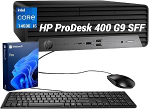 HP ProDesk 400 G9 SFF Business Desktop PC, Intel Core i7-14700, Customized 16GB-64GB RAM, 512GB-2TB PCIe M.2 SSD, Type-C, HDMI, DisplayPort, Wi-Fi, Wired Keyboard and Mouse, Windows 11 Pro, Black