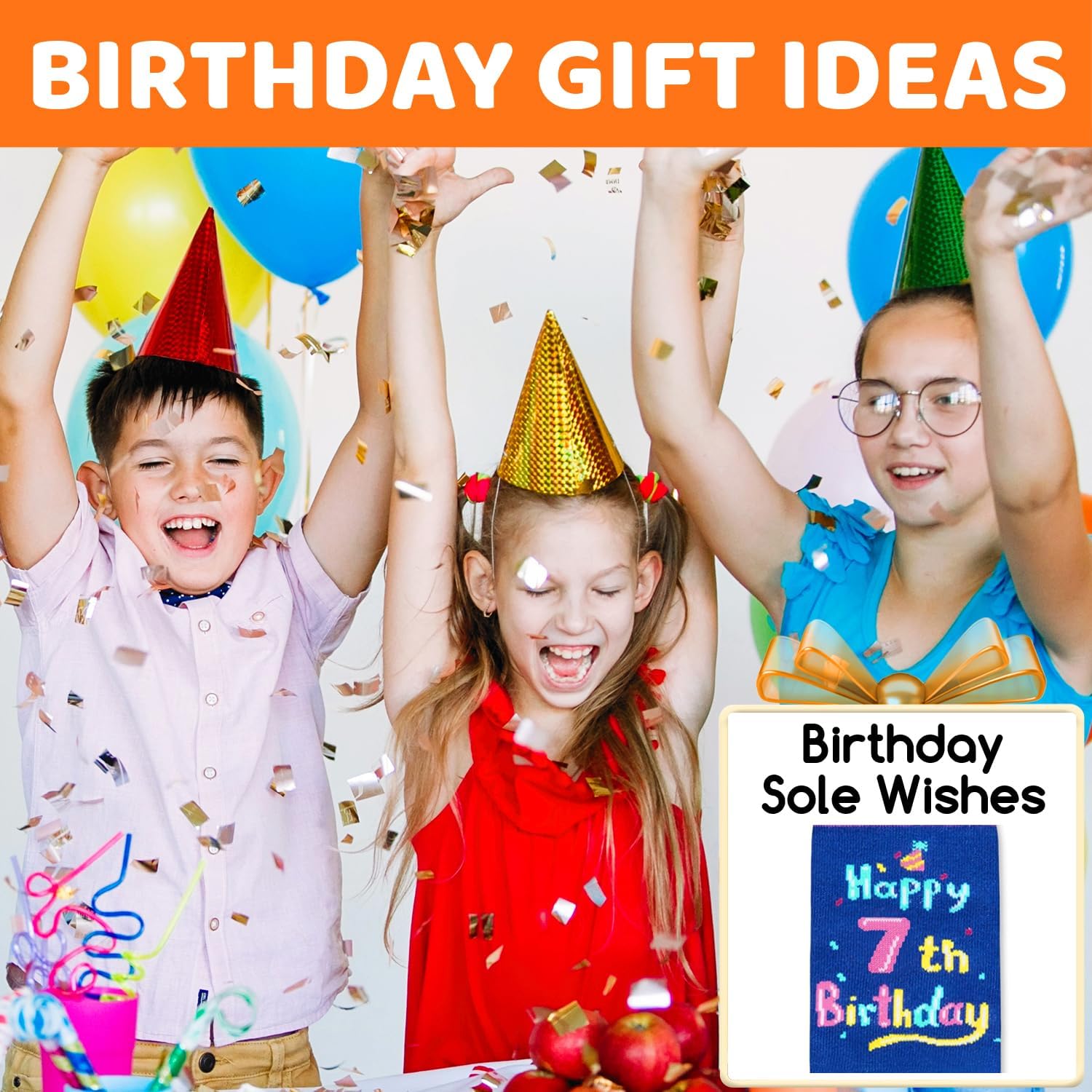 HAPPYPOP Birthday Gifts Ideas - Socks for Girls Boys Kids Age 3-12 with Greeting Card - Image 6
