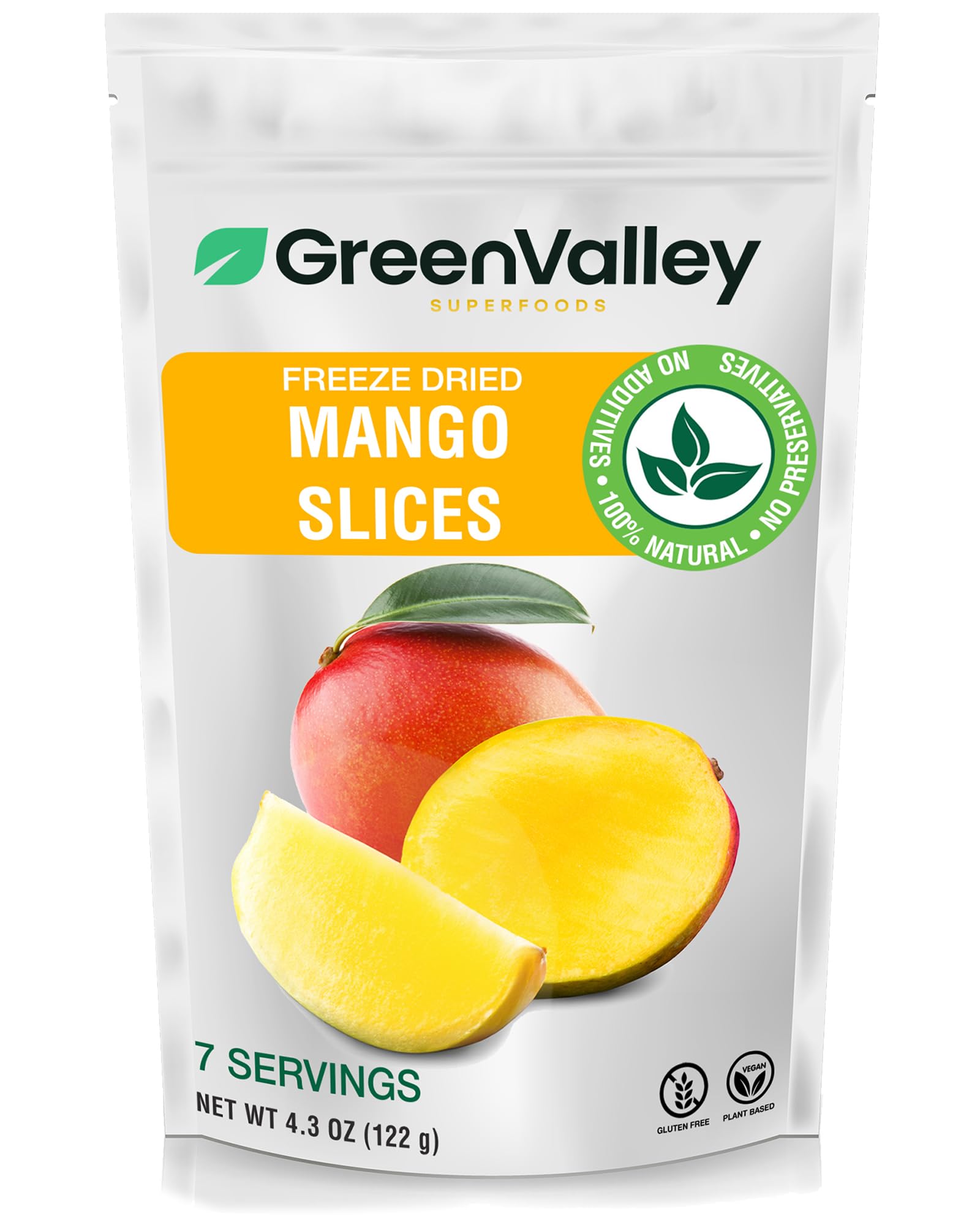 Green Valley Superfoods Freeze Dried Mango Slices (4.3 Ounce)