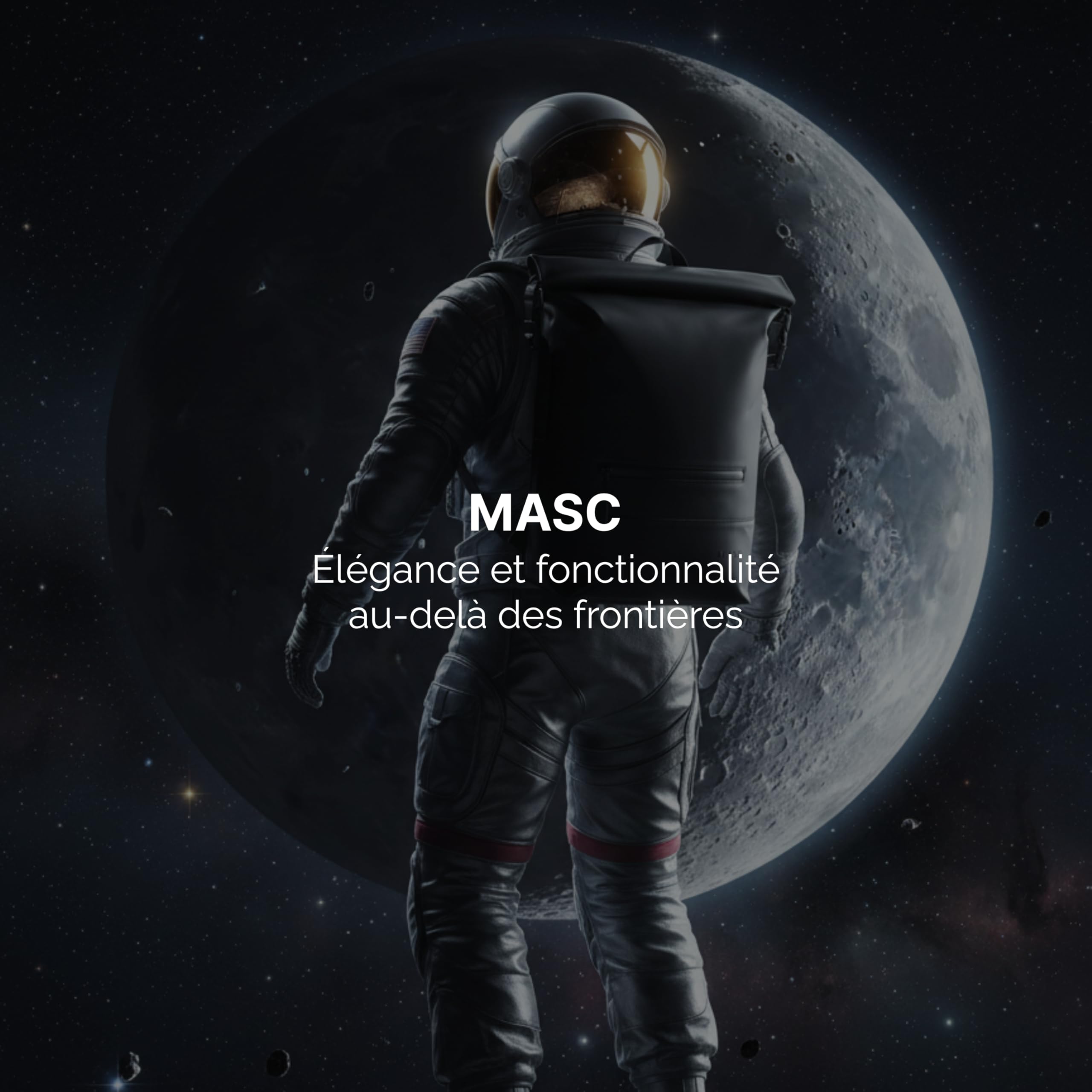 MASC Sac à dos Rolltop pour bureau, sac à dos de travail, porte-PC 17 pouces, élégant et imperméable, parfait pour homme et femme
