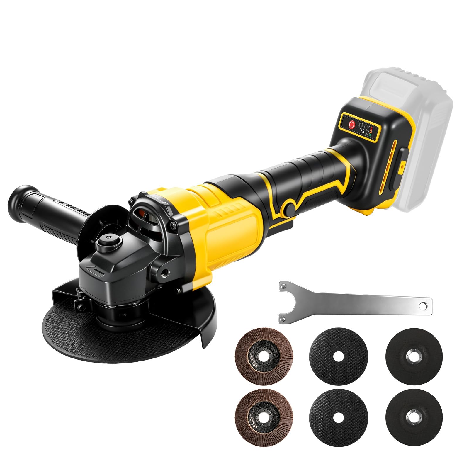 Roadtime Amoladora angular sin escobillas para DeWalt de 20V(sin batería)