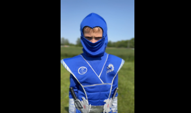Disfraz Deluxe Ninja para Niños con Accesorio de Guerrero miniatura 7