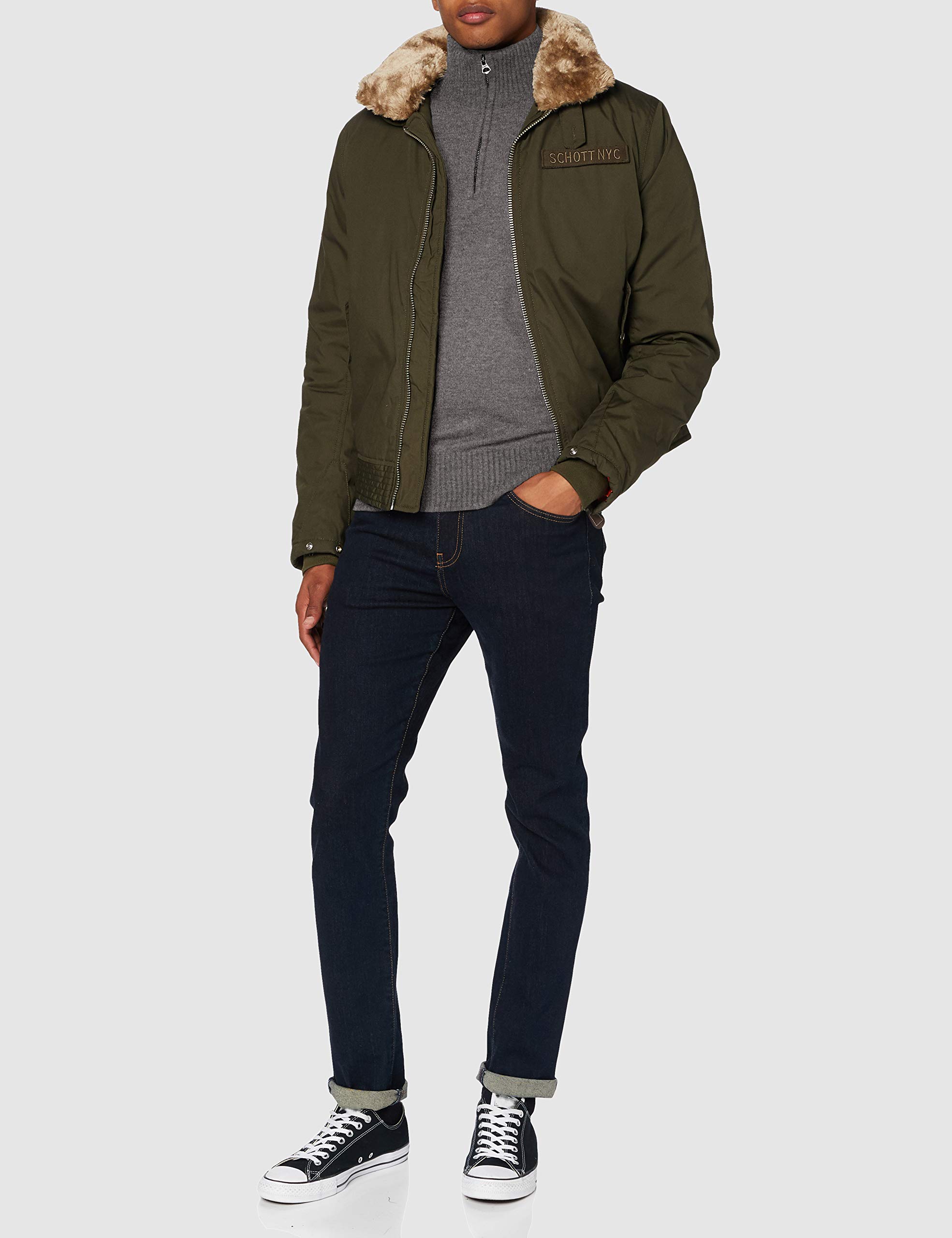 Schott NYC Pllance2 Pull/Sweater Homme (Lot de 1)