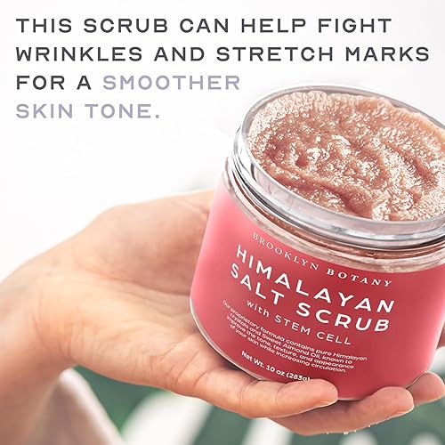 Vista 22 de Brooklyn Botany - Exfoliante corporal de sal del Mar Muerto y leche de coco, hidratante y exfoliante corporal, cara, manos, pies, combate