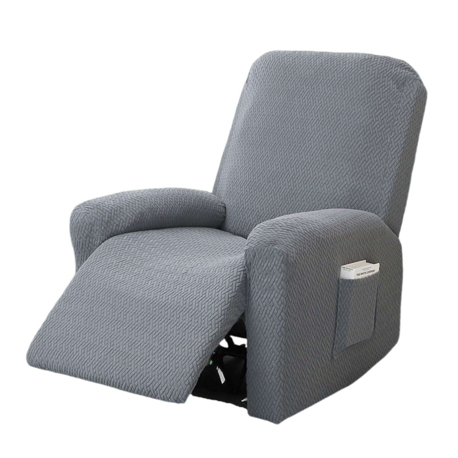 Fundas sillones reclinables de 4 piezas en color gris claro elásticas lavables