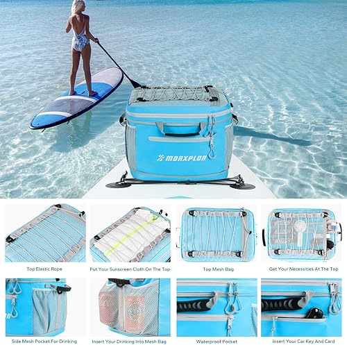 Miniatura 42 de Bolsa impermeable de PVC para cubierta de paddleboard, 40 latas Sup Deck Cooler Bag,Bolsa enfriadora para paddleboard,Bolsa térmica para lonchera
