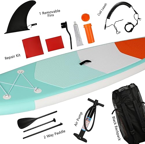 Miniatura 27 de Inflatable Paddle Boards with Non-Slip Deck, Ultra-Light Stand Up Paddle Board Surf Board with Accessories & Carry Bag, Wide Stable Design for