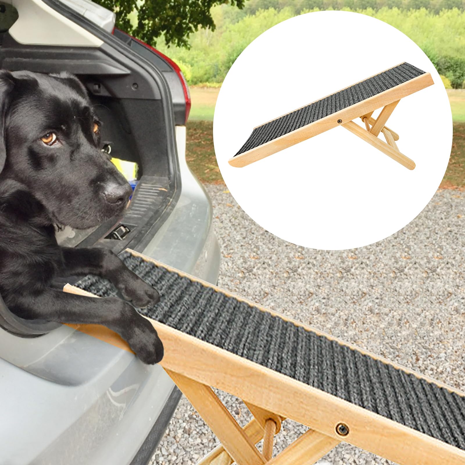 Bounabay Escalier Pour Petits Chiens, 2 Marches Pour Chiens Et Chats, Lit Avec Housse Amovible