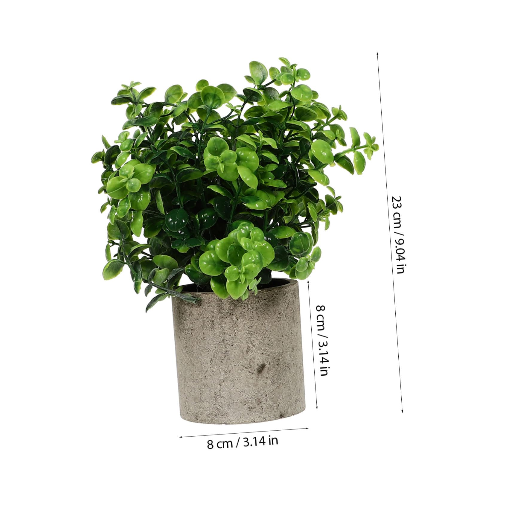 LIFKOME 3piezas Adorno Artificial De Bonsái De Eucalipto y Planta Simulada Maceta De Decoración De Escritorio Fácil De Cuidar y Limpiar