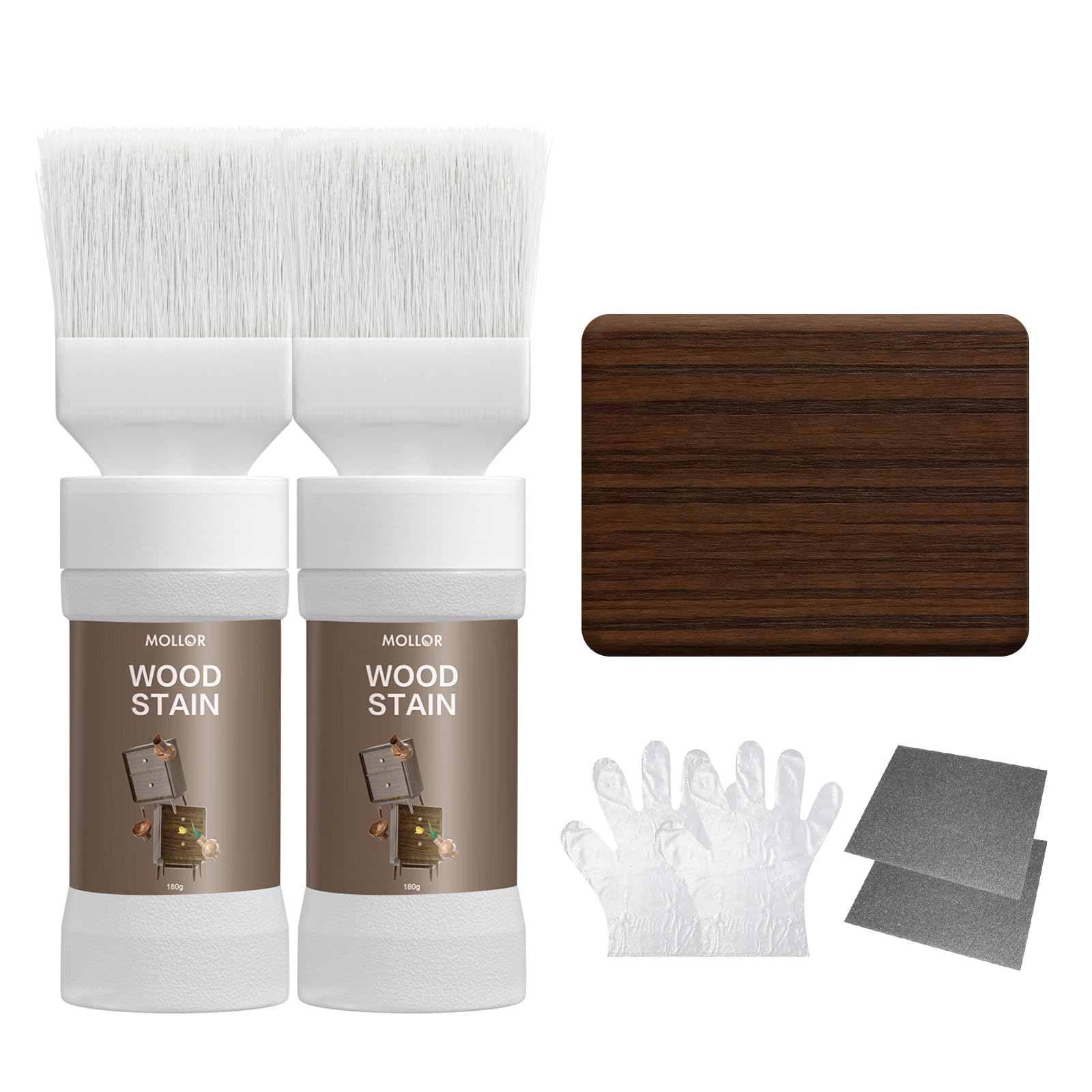 Wood Stain, Water Based Wood Stain and Sealer in One - No Priming, No Top Coat Required, Fast Drying|Low Odor|Non-Toxic, Perfect for Indoor and Outdoor Furniture 300G (Black Walnut)