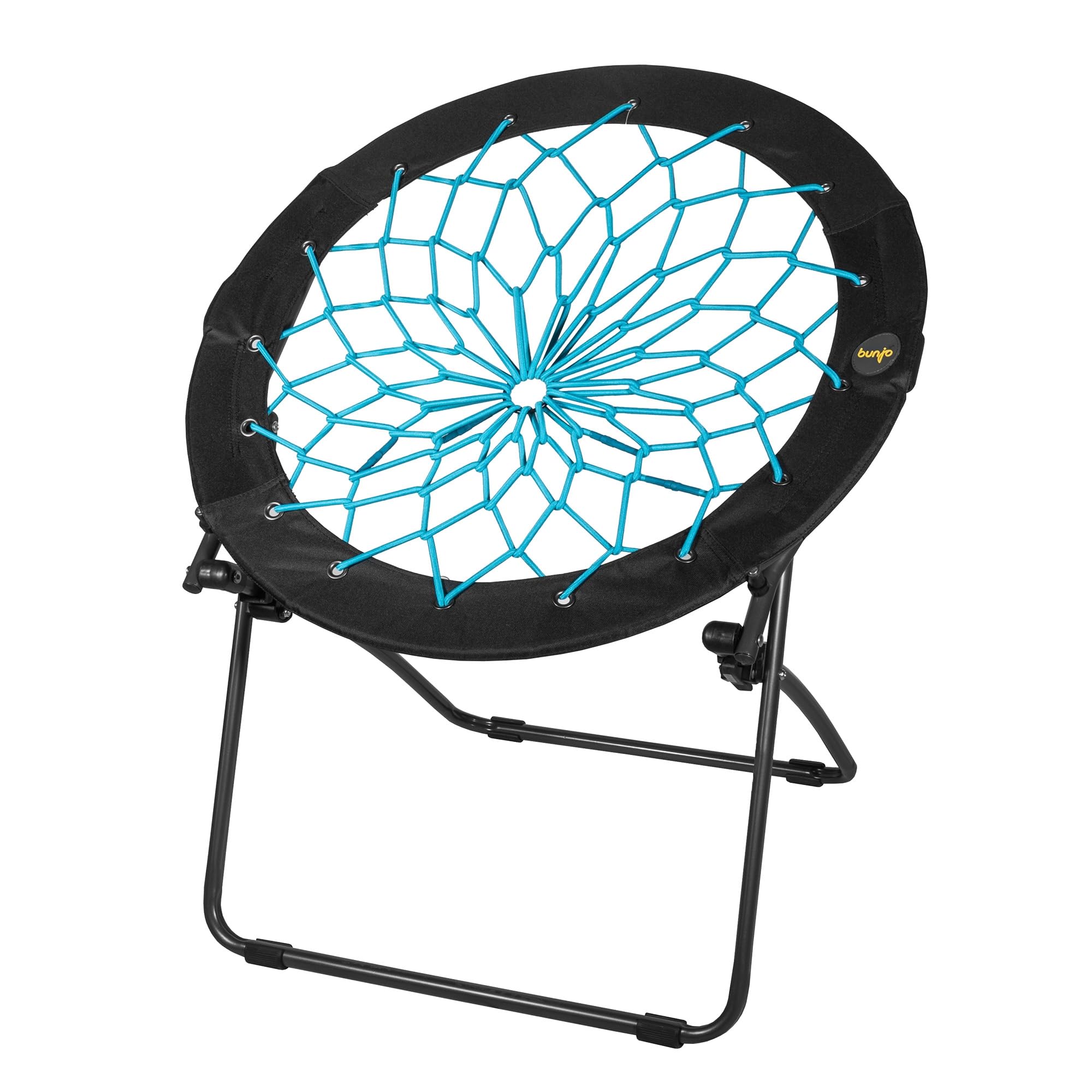 Zenithen Foldable 29" Bunjo Bungee Chair, Teal (Pack of 1) - Lightweight Collapsible Seating for Teens, Adults, Dorms, Bedrooms, Camping & Gaming -