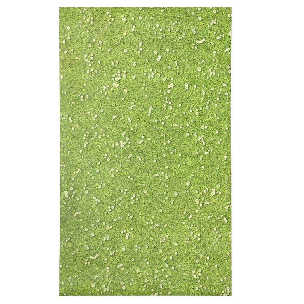 Tadi & Imperio1979 Tapis Vinyle imprimé Fleurs avec Gazon numérique pour Salon, Cuisine, Salle de séjour, entrées, Chambre à Coucher avec Dos PVC antidérapant.