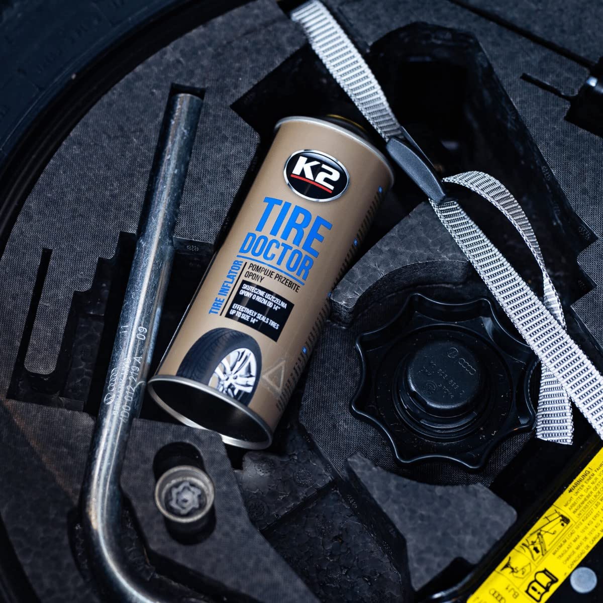 K2 Spray Repara Pinchazos - Reparación de Ruedas Tire Doktor - para Reparar Neumáticos sin Cámara - Líquido Antipinchazos para el Coche - 400 ml (3)