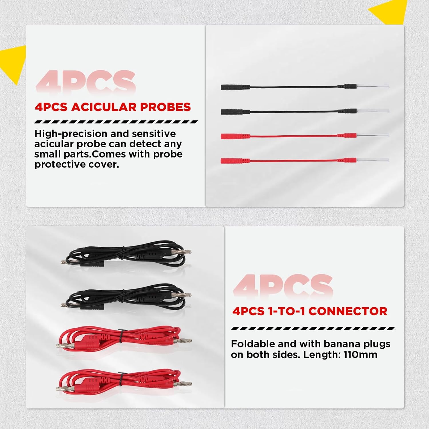 48PCS Automotive Circuit Test Leads Kit, Multimeter Multi Electric Breakout Leads Probe Test Kit with Carrying Case Test Lead Set Wire Connectors Adapter Cables