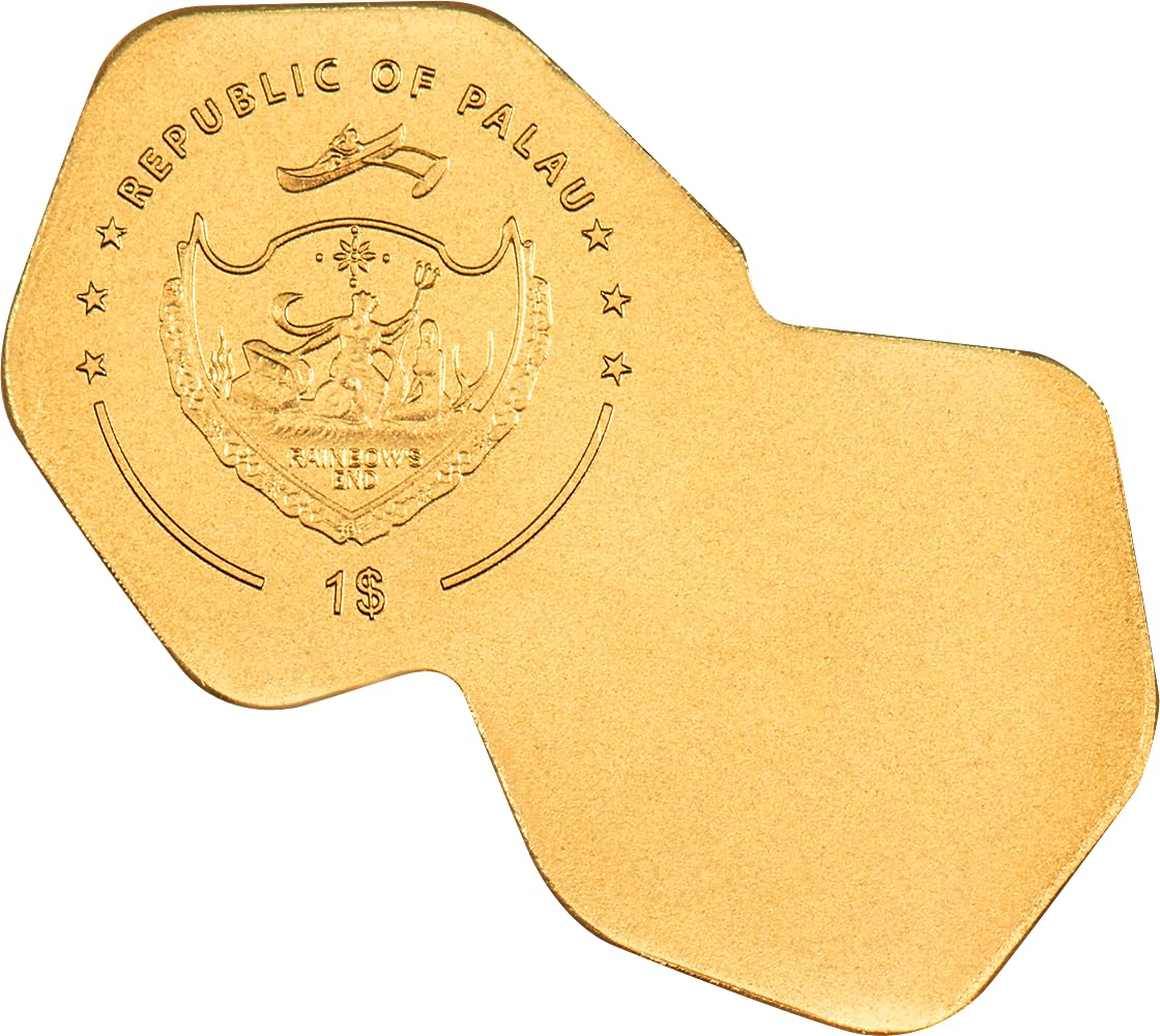 Palau Würfel Feingold Golden Highlights Kollektion Sammlermünze Silk Finish