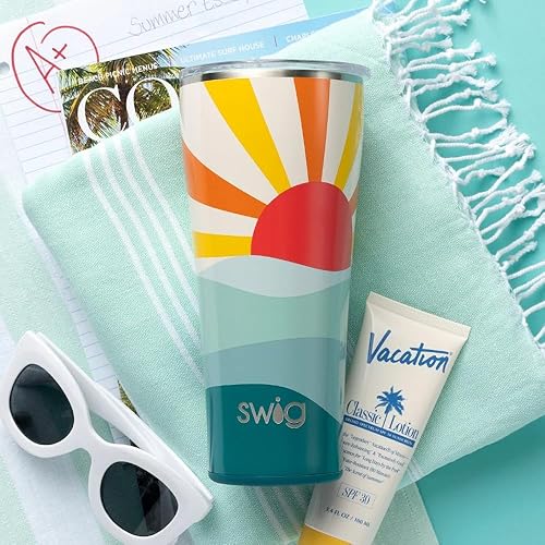 Miniatura 3 de Swig Life Vaso aislado de 32 onzas, vaso de café de viaje con tapa, apto para portavasos de viaje, taza de café de viaje apta para vasos, de acero