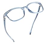 LifeArt Blue Light Blocking Glasses, Anti Eyestrain, Computer Reading Glasses, Gaming Glasses, TV Glasses for Women and Men, Anti Glare (Light Blue, 3.75 Magnification)