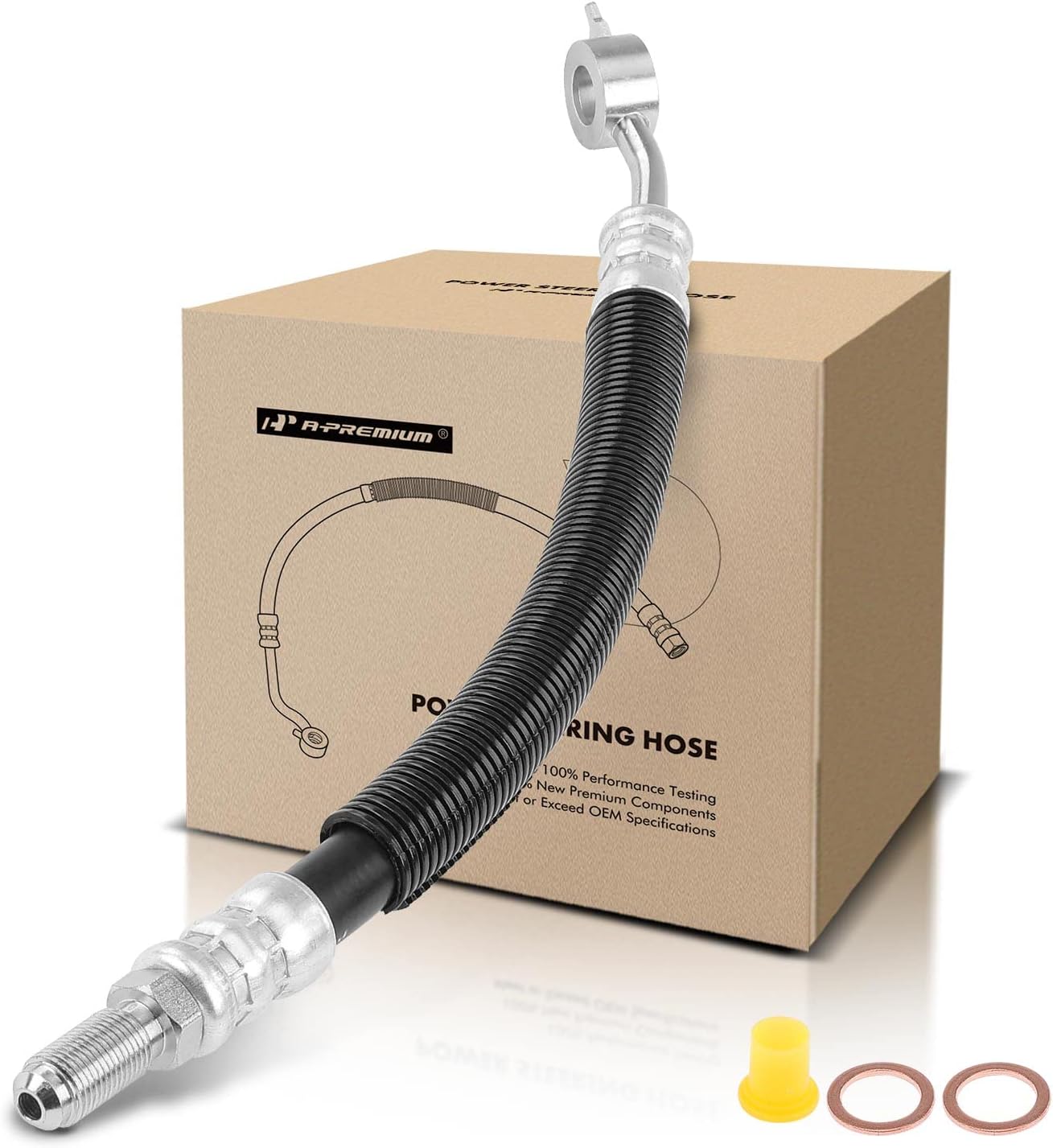 A-Premium Power Steering Hose Pressure Hose Line Assembly Compatible with Honda Passport Isuzu Rodeo 1994-1997 3.2L From Pump