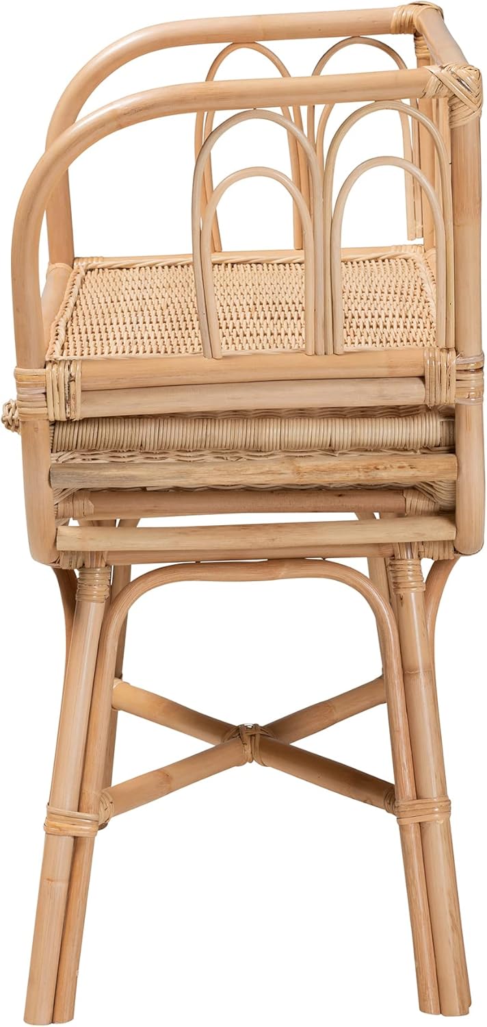 bali & pari Panchali Natural Rattan Nightstand, 1-Drawer