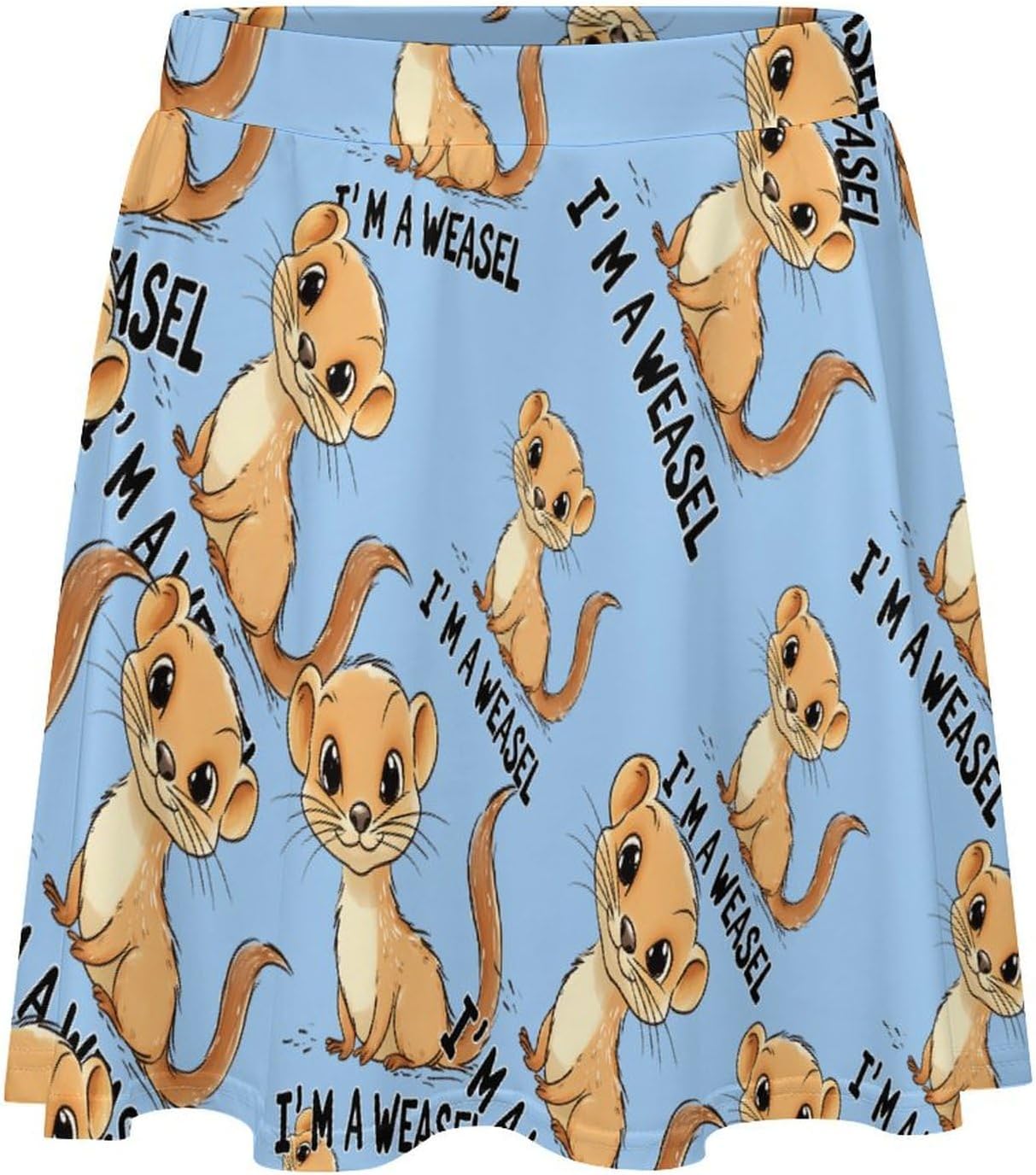 I'm A WEASEL Women Tennis Skirt Print Golf Skirts Mini Casual Workout Skorts