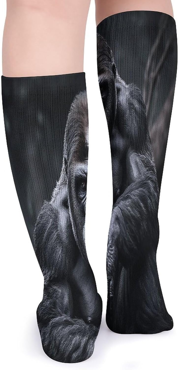Gorilla on The Ground Crew Socks Casual Breathable Calf Socks | Cushion Running Athletic Socks Long Performance Breathable Sports Socks for Women Men