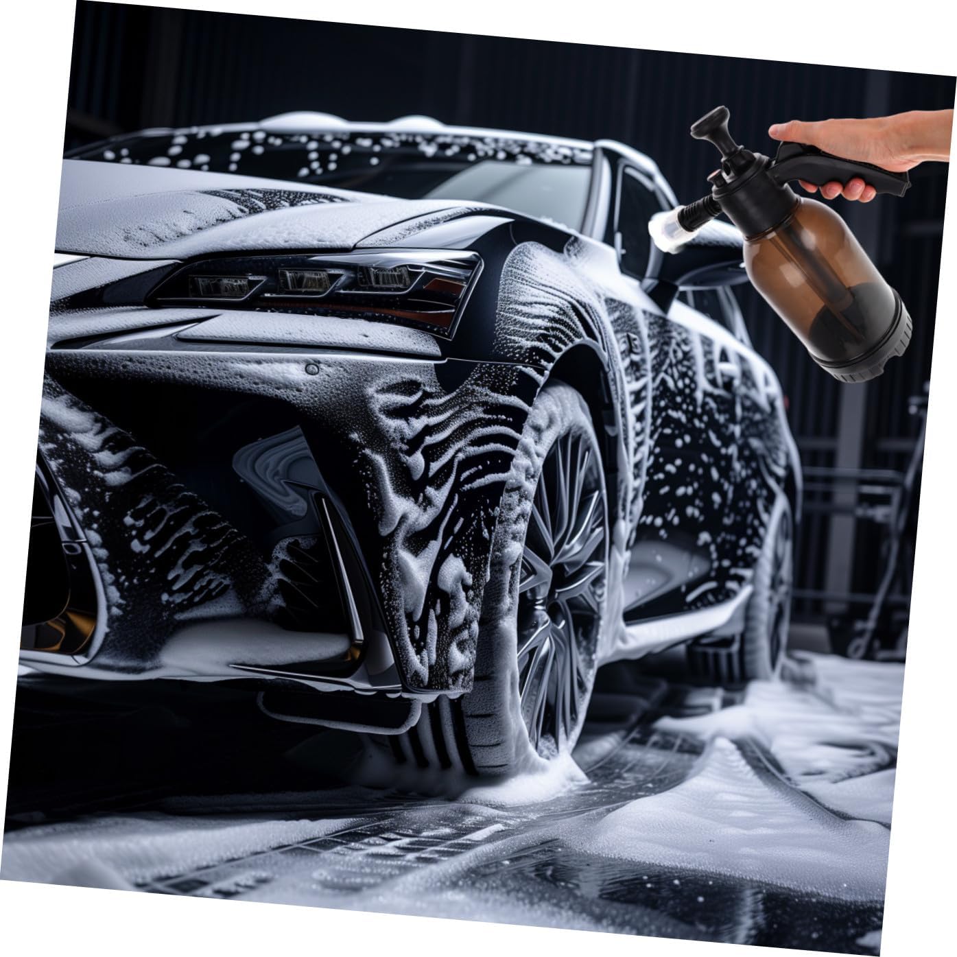 Amosfun Car Wash Foam Sprayer with Adjustable Nozzle High Pump for Automotive Detailing Efficient Foam Production Durable Construction for Car Washing