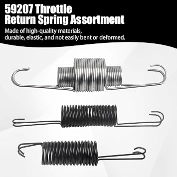 59207 Throttle Return Spring Assortment, Universal Carburetor Return Dual Spring | (Compatible with Most 5-1/8 Carburetor Necks)