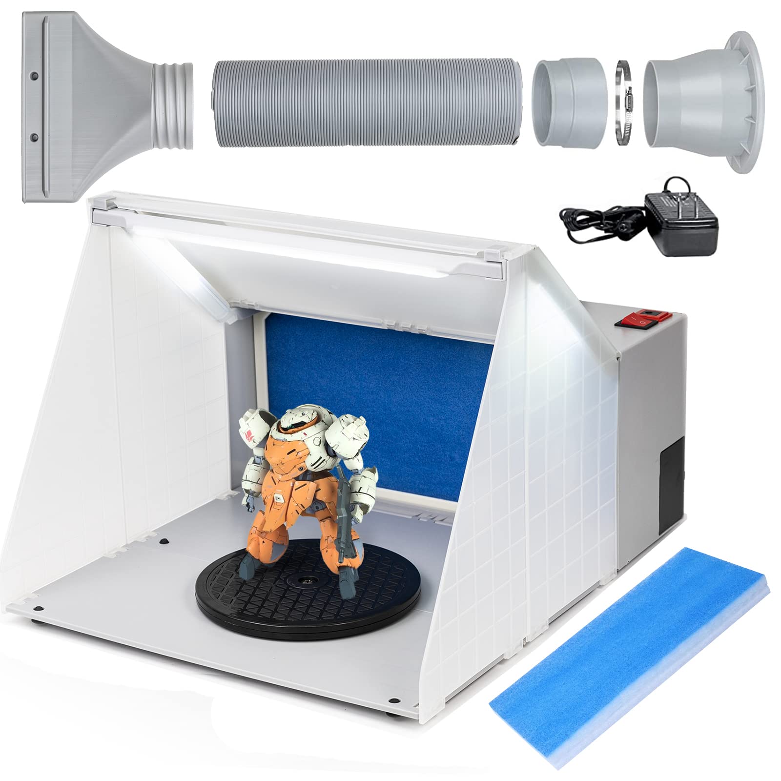 Buy Autolock Airbrush Lighted Hobby Spray Booth Kit, Paint Booth with 3